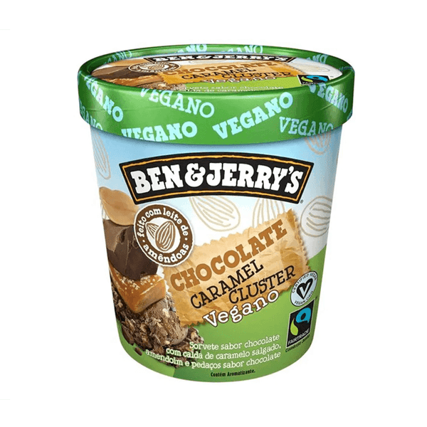 Sorvete Ben&Jerry's Caramel Cluster Chocolate Vegano 458ml