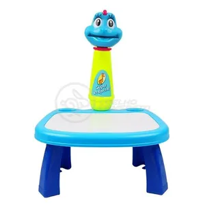 Projetor Para Desenho Infantil Mesa Pintura De Projeção Magica Brinquedos Aprendizagem Galinha Azul