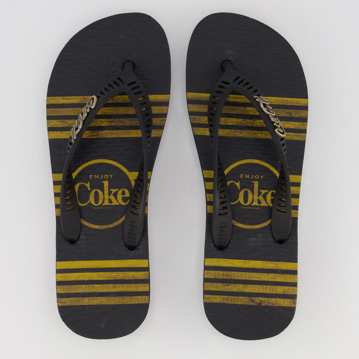 Chinelo Coca Cola Ring Preto