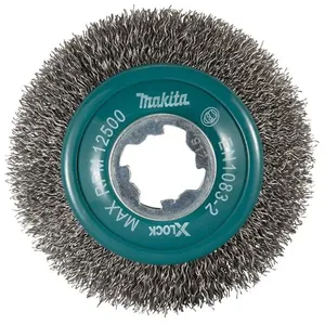 Escova Côncava de Aço com Fio Ondulado 100MM X-Lock D-73449 para Esmerilhadeira Makita Escova Côncava de Aço Fio Ondulado 100MM X-Lock D-73449 Makita