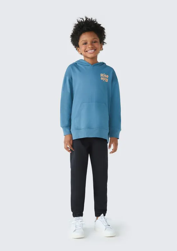 Conjunto de Moletom Infantil Menino Com Estampa - Azul 014