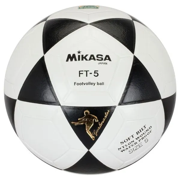 Bola de Futevôlei Ft-5 Oficial Superleve Resistente à Água Branco+preto Mikasa Bola de Futevôlei Ft-5 Oficial Branco+preto Sintético Mikasa