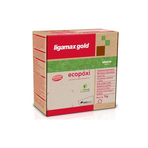 Rejunte Ecopóxi Ligamax Gold 1kg Crema