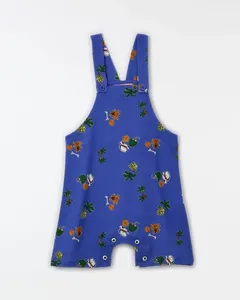 Jardineira Bebe Malha Ar Livre Est Ar Livre Mini Fundo Azul Cannes - 18M