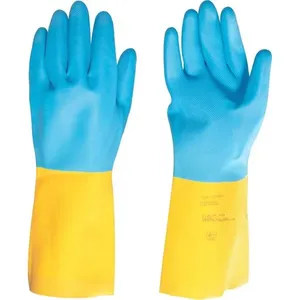 Luva de Látex com Neoprene “G” Amarela e Azul LNV200- VONDER