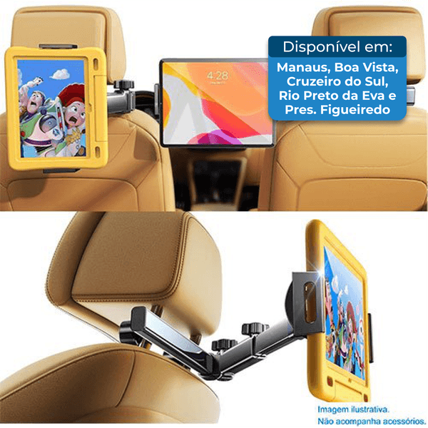 Suporte Para Tablet 3 Em 1 Para Carro Lisen Preto A-MBI