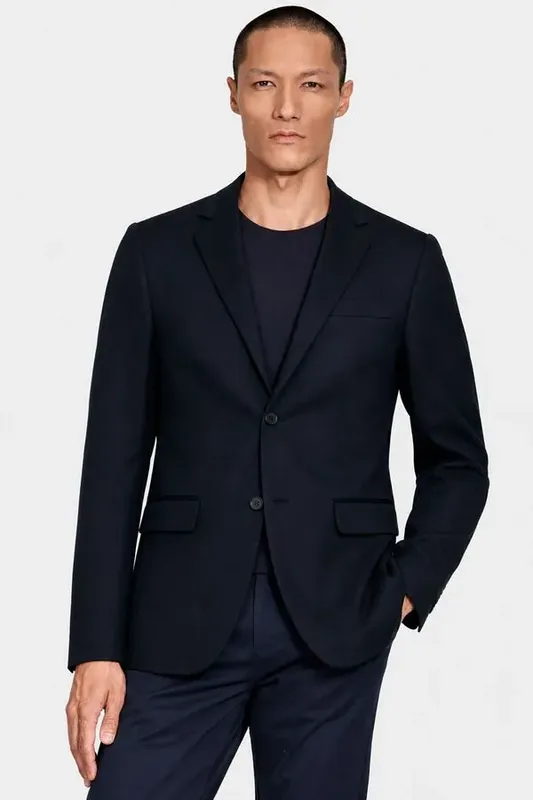 Paletó Malha Mescla Super Slim Marinho - 50