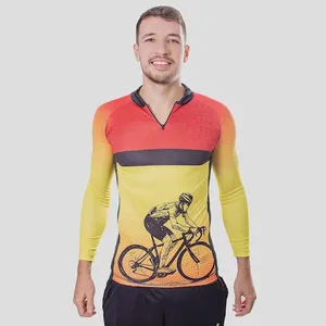 Camisa de Ciclismo Masculina Head Manga Longa