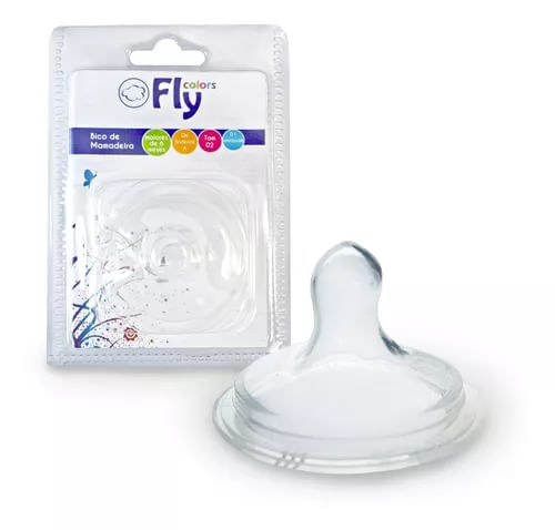 Bico de mamadeira ortodôntico silicone Fly acima de 6 meses
