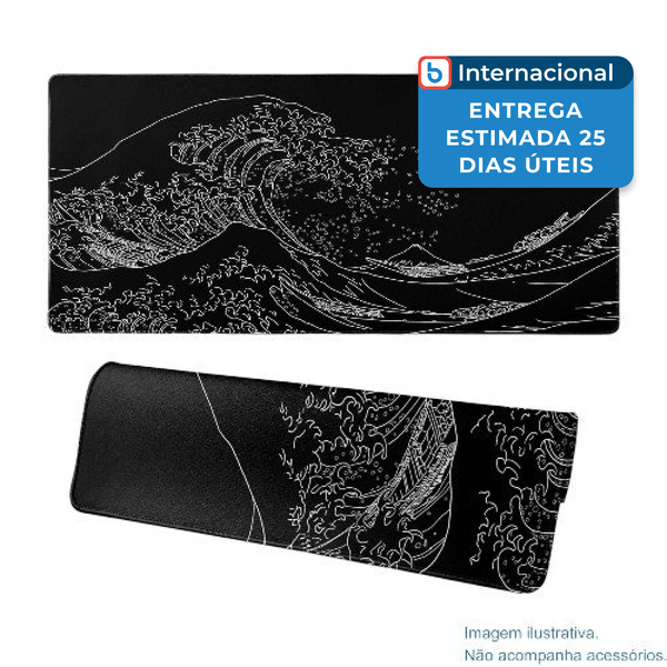 Mousepad Brecoy Sea Wave 80X30 Preto A-MBI