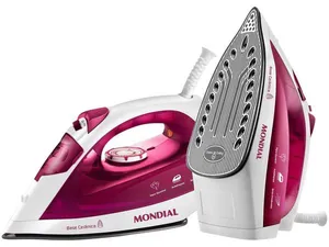 Ferro de Passar a Vapor e a Seco Mondial NF-33 - Branco e Pink