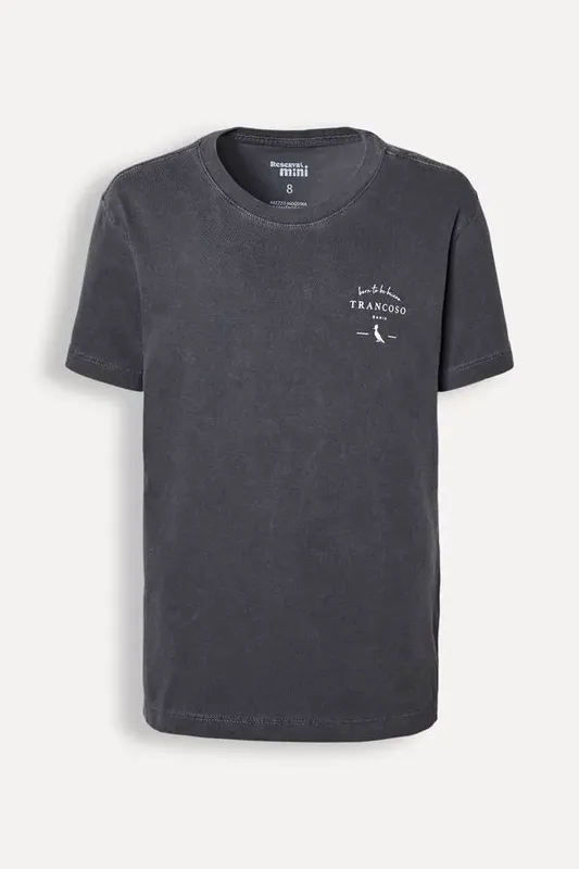 Camiseta Estampado Mini Trancoso Preto Stoned - 06