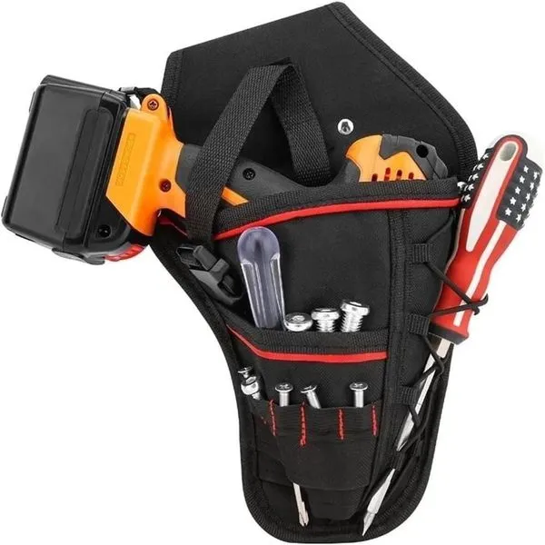 Coldre para Furadeira e Parafusadeira com Design Ergonômico Organização de Ferramentas e Seis Bolsos Coldre para Furadeira e Parafusadeira para Organização com Estrutura Leve e Acesso Rápido