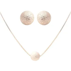 Conjunto Brincos E Colar Potenza Classic Esfera Artística