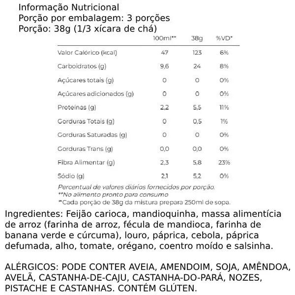 Sopa de Feijão Mexidona 115g