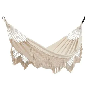 Rede de Dormir e Descanso Baumon Rio Jutaí 200x150cm Algodão Bege OP17
