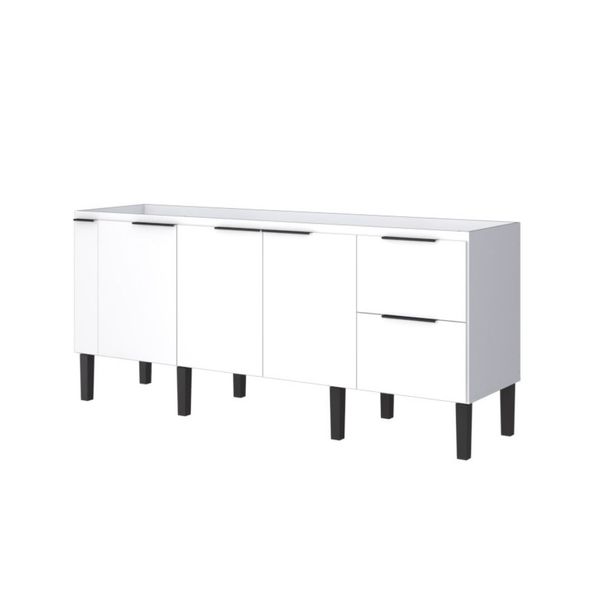 Gabinete para Cozinha Cisne 195x51,5x86cm MDP/MDF Cozimax Gabinete para Cozinha Cisne 195x51,5x86cm MDP/MDF Branco