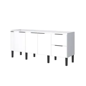 Gabinete para Cozinha Cisne 195x51,5x86cm MDP/MDF Cozimax Gabinete para Cozinha Cisne 195x51,5x86cm MDP/MDF Branco