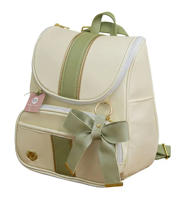 Mochila Maternidade Malu Gelo/Verde