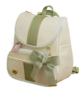 Mochila Maternidade Malu Gelo/Verde