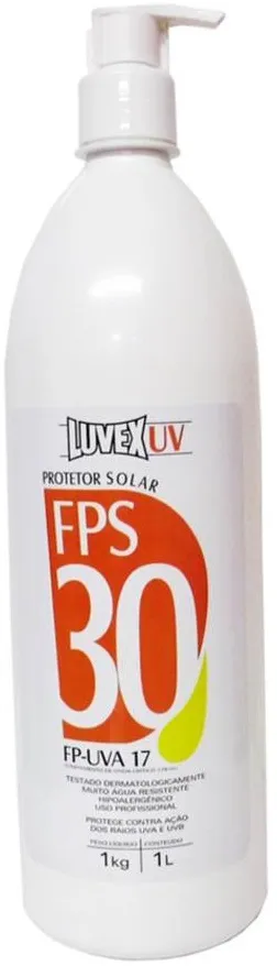 Creme Protetor Solar 1Kg FPS-30 Contra Raios UVA/UVB - Luvex