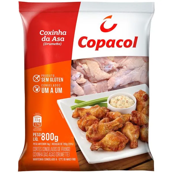 Coxinha da Asa Copacol Frango IQF 800g