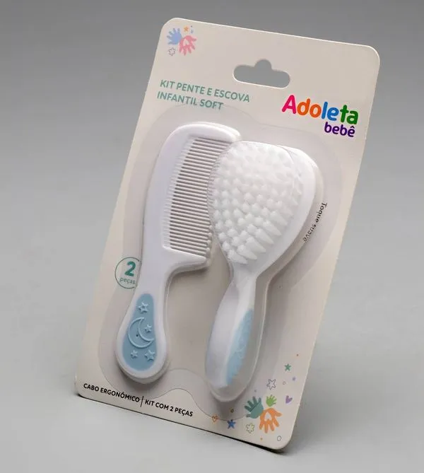 Kit Pente e Escova Soft - 1445 Azul Azul