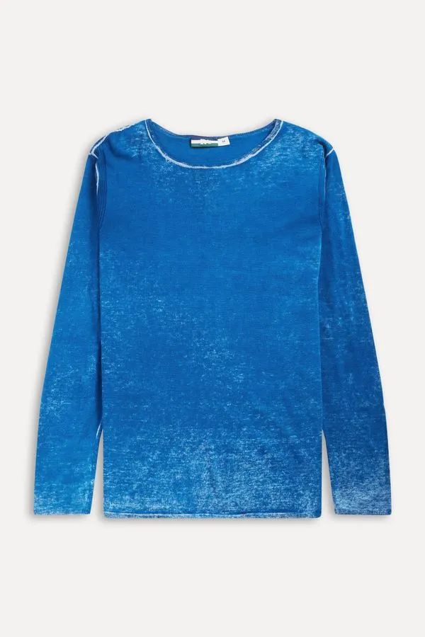 Tricot Leve Marmorizado Azul Jeans - Ggg