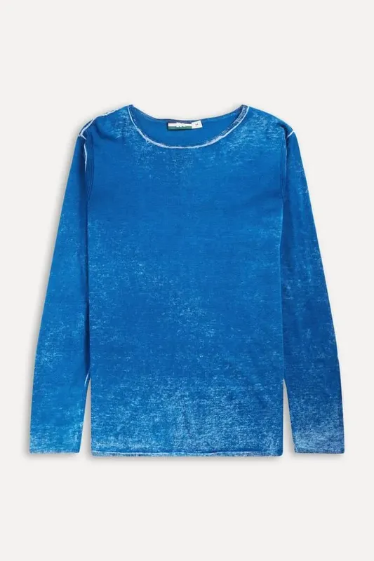 Tricot Leve Marmorizado Azul Jeans - Ggg