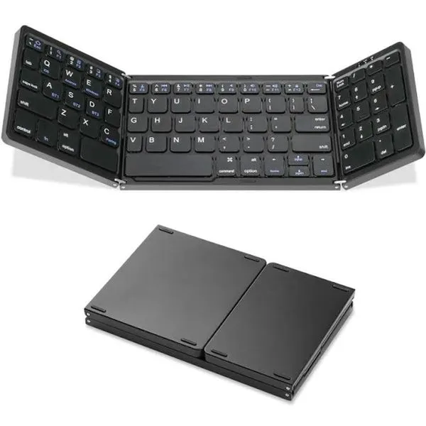 Mini Teclado Touch Dobrável Bluetooth Toch Notebook Android Ios Abnt2 Usb para Celular Preto Mini Teclado Touch Dobrável Bluetooth Toch Android Ios Abnt2 Usb para Celular Preto