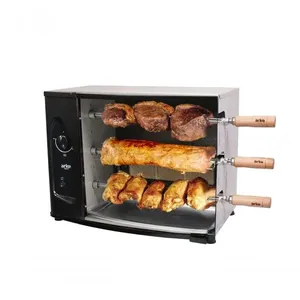 Churrasqueira Assador Rotativo a Gás GN AGR-03 3 Espetos 56cm Infravermelho Bivolt Arke Churrasqueira Assador 3 Espetos Rotativa 56 Cm Gás Gn Aço Carbono Infravermelho Agr3 Bivolt- Arke