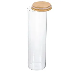 Pote De Vidro D&A Borossilicato 1450Ml Tampa Bambu 7001 (MP)