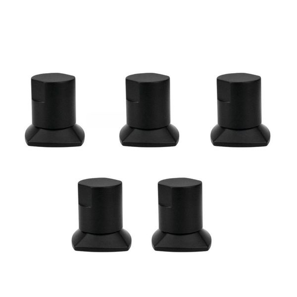 Kit 05 Und Acabamento De Registro Preto Encaixe Padrão Deca Docol 1.2 E 3.4 Docol