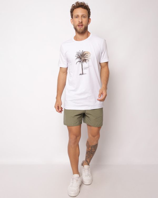 Bermuda Surf Masculina Poliamida com Bolsos Verde P