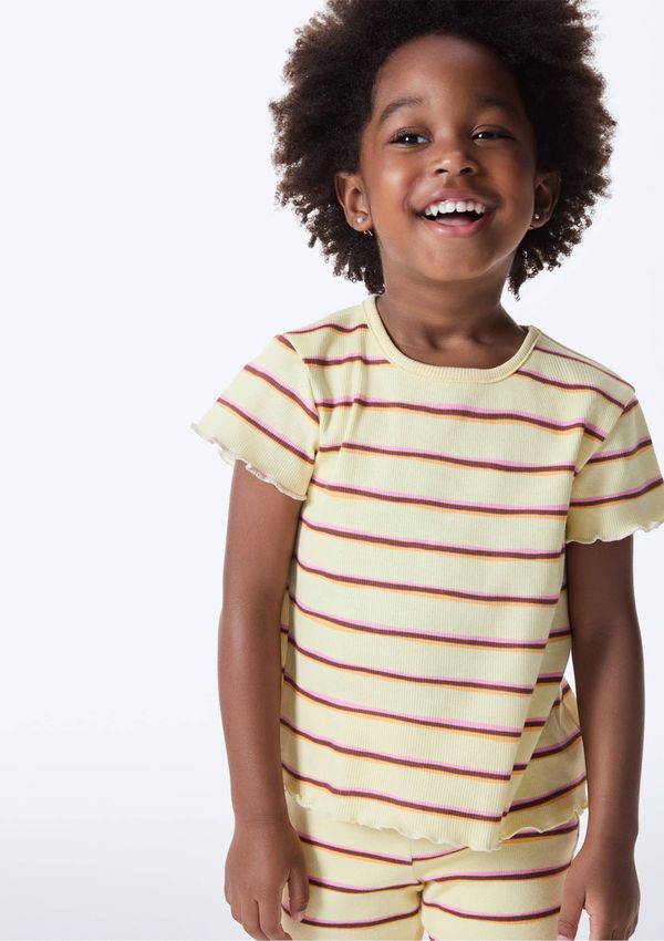 Blusa Infantil Menina Toddler Estampada - Amarelo 001