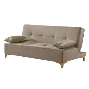 Sofá Cama 2 Lugares Living M-143 Veludo Martins Bege