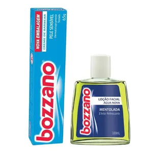 Kit Bozzano Creme de Barbear Pele Sensível + Loção Água nova