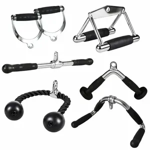 Kit 6 Puxadores Ahead Sports Profissional Crossover Pulley Emborrachados