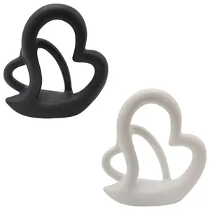 Enfeite Decorativo Coração Cerâmica Sortido 13,5x4x14cm LM2879 - honeyhome