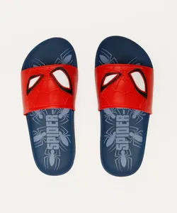 chinelo infantil grendene homem aranha azul 29