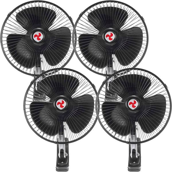 Kit 4 Mini Ventilador Veicular Carro Caminhão ônibus De 20cm