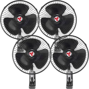 Kit 4 Mini Ventilador Veicular Carro Ônibus Caminhão De 20cm