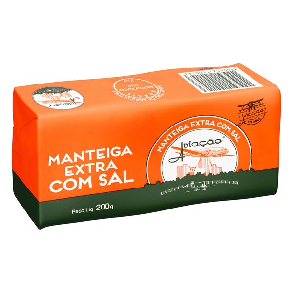 Manteiga Aviação com Sal Tablete 200g