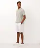 bermuda reta com linho off white 40