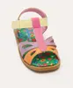sandália infantil com recortes mooui colorida 27
