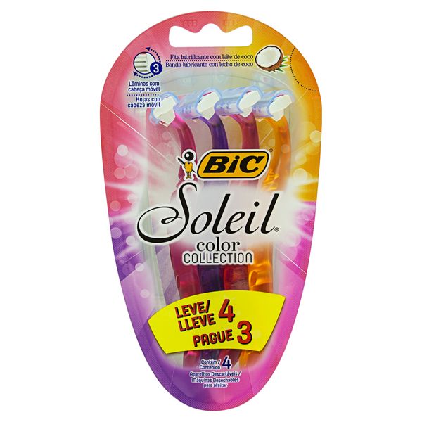 Aparelho Bic Soleil Depilar Leve 4un Pague 3 un