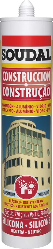 Silicone Neutro Construção Trasnparente 280Ml 270G Soudal
