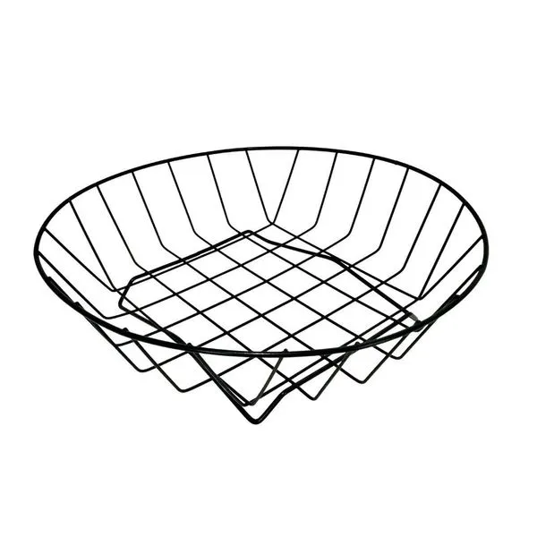 Fruteira De Mesa Madefer Inox Aço Preto 31x31cm (MP)
