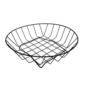 Fruteira De Mesa Madefer Inox Aço Preto 31x31cm (MP)