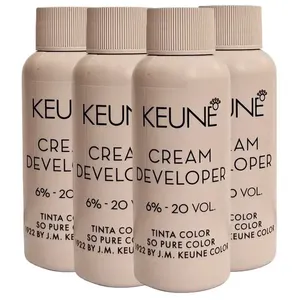 Kit 4 Cremes Oxidantes 6% Keune Tinta Developer 20 Vol 60ml
